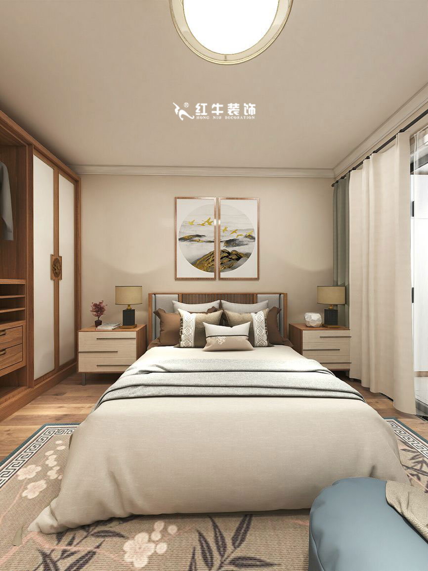 蔣琛_九條巷106㎡現(xiàn)代風(fēng)“養(yǎng)老房”裝修，給設(shè)計(jì)做減法！07主臥+logo