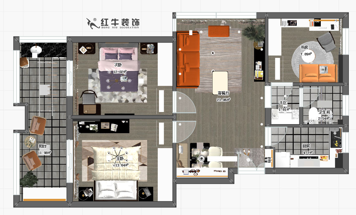 仇美蓉_朗詩(shī)萬(wàn)都玲瓏樾3-4-408-92㎡-現(xiàn)代風(fēng)格_3室2廳1衛(wèi)_定制家￥123952→00彩平圖