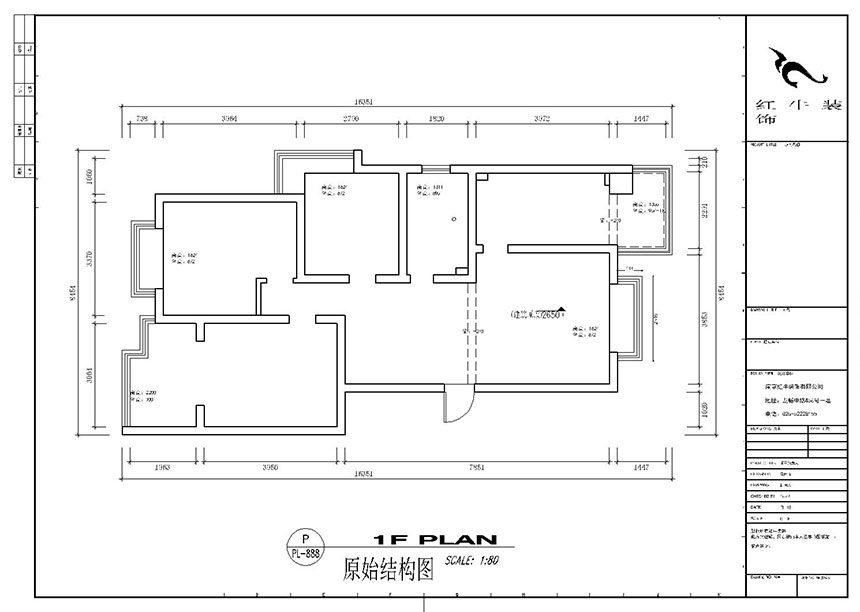 顧娟_東城水岸2-106-115㎡-現(xiàn)代風格_3室2廳1衛(wèi)（舊房裝修）_定制家￥154340_全包17萬00_01原始結構圖