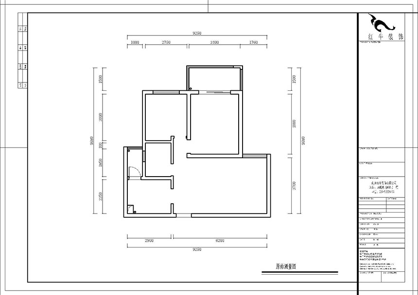 熊浩宇_楓林灣3-403-80㎡-現(xiàn)代簡(jiǎn)約風(fēng)格_2室2廳1衛(wèi)（老房翻新）_定制家￥88300_全包12萬00_01原始結(jié)構(gòu)圖