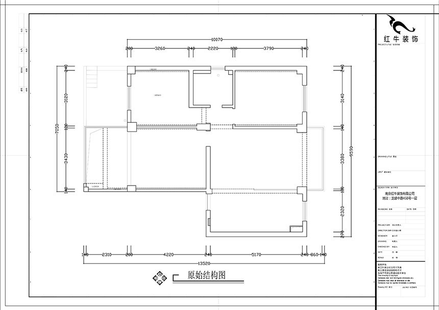 張智猿｜紅山山莊8-204-100㎡-簡(jiǎn)中風(fēng)格｜3室1廳1衛(wèi)｜老房裝修｜定制家￥153700｜全包15萬(wàn)｜00_01原始結(jié)構(gòu)圖