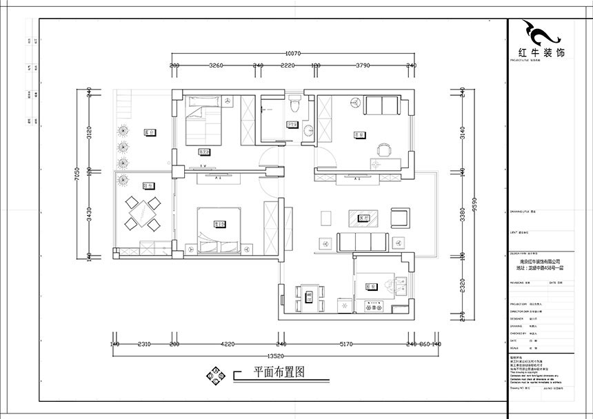 張智猿｜紅山山莊8-204-100㎡-簡(jiǎn)中風(fēng)格｜3室1廳1衛(wèi)｜老房裝修｜定制家￥153700｜全包15萬(wàn)｜00_02平面布置圖
