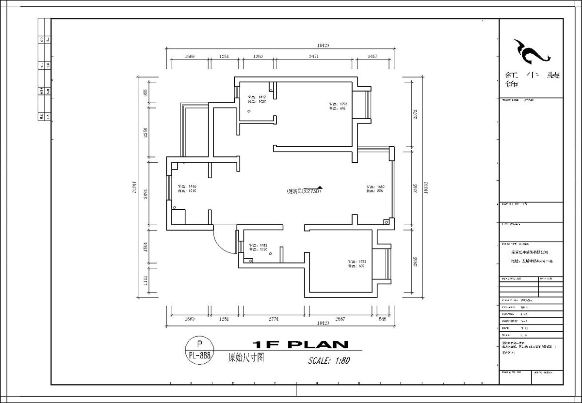 顧娟｜紅豆香江華庭4-3-105-89㎡-現(xiàn)代風(fēng)格｜2室2廳1衛(wèi)｜新房裝修｜定制家￥108740｜全包12萬(wàn)｜00_01原始結(jié)構(gòu)圖