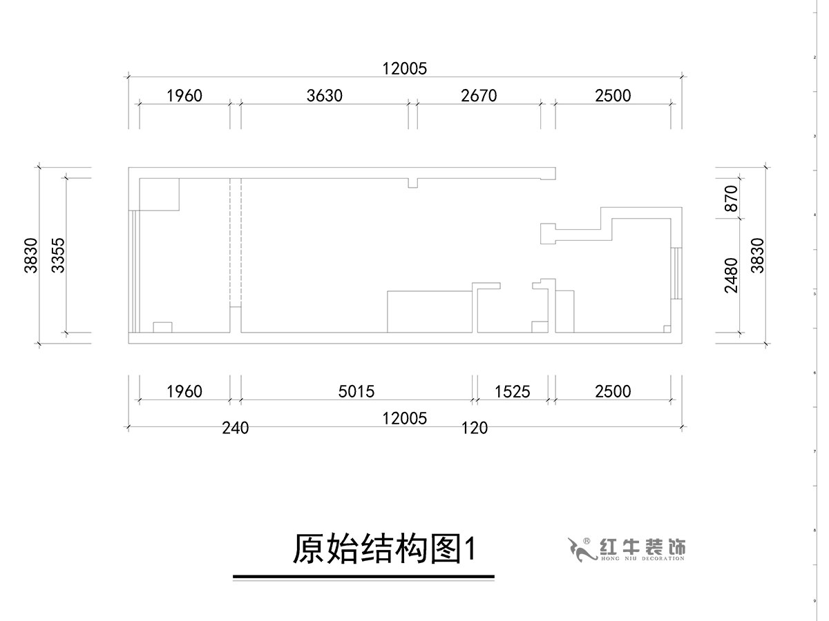 朱彥｜萬(wàn)科金色里程8-706-70㎡-簡(jiǎn)歐風(fēng)格｜復(fù)式35+35㎡｜2室2廳1衛(wèi)｜定制家￥120000｜全包12萬(wàn)｜00_01原始結(jié)構(gòu)圖1