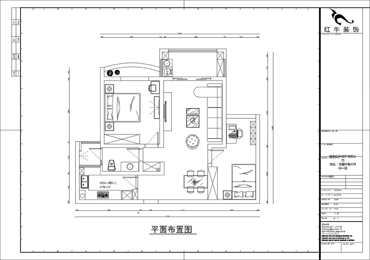 【實(shí)景案例】孟憲濤｜銀河灣福苑-95㎡-簡歐風(fēng)格｜2室2廳1衛(wèi)｜婚房裝修｜定制家｜全包14萬｜00_02匯景國際平面布置圖