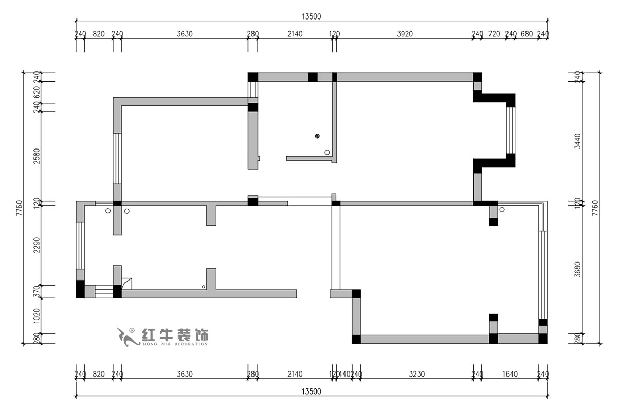 朱明琪｜遠(yuǎn)拓橡樹城12-3-505-85㎡-現(xiàn)代簡約風(fēng)格｜3室2廳1衛(wèi)｜新房裝修｜定制家￥120106｜全包12萬｜00_01原始平面圖