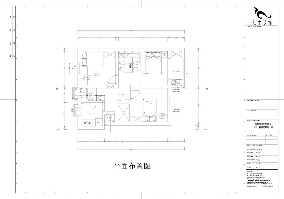 孟憲濤｜峨嵋?guī)X12號(hào)5-403-64㎡-現(xiàn)代簡(jiǎn)約風(fēng)格｜3室1廳1衛(wèi)｜新房裝修｜定制家￥88600｜全包10萬(wàn)｜00_02平面布置圖