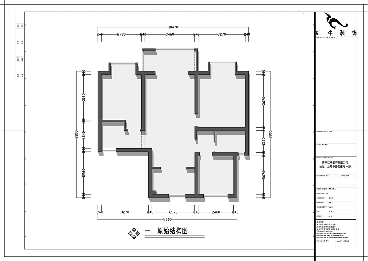 張智猿｜白馬瀾山2-702-89㎡-現(xiàn)代風格｜3室1廳1衛(wèi)｜新房裝修｜定制家｜全包12萬｜00_01原始結構圖