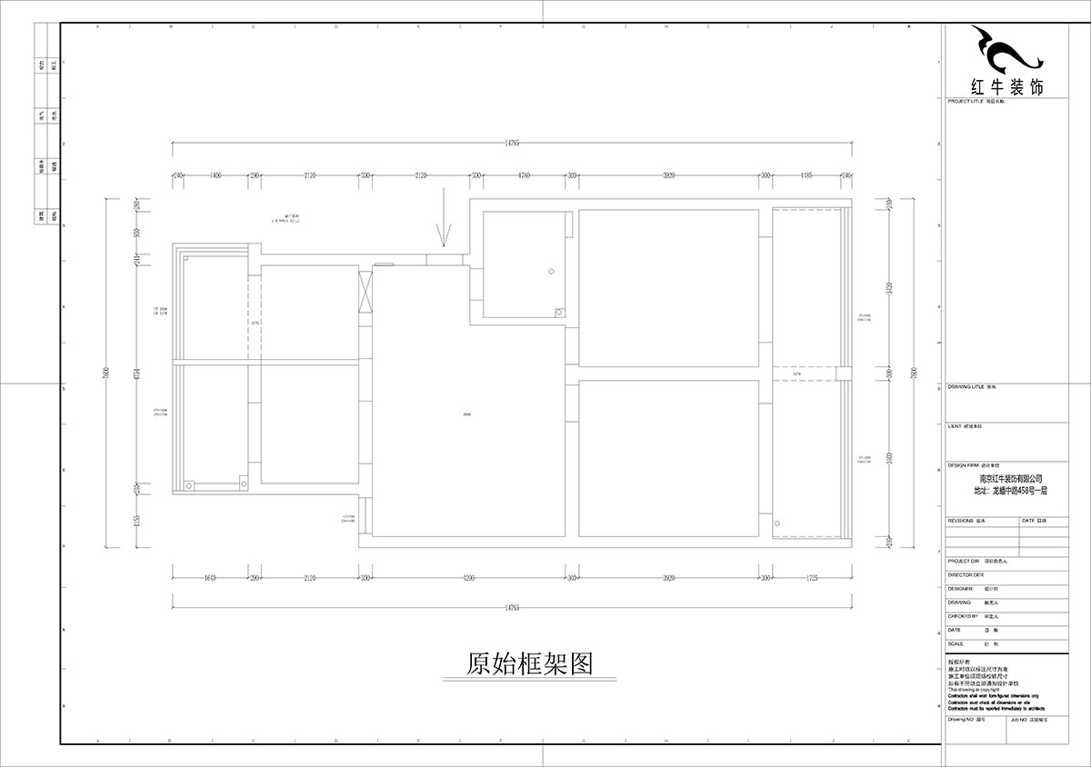 【實景案例】孟憲濤｜估衣廊18號305-100㎡-現(xiàn)代簡約風(fēng)格｜3室2廳1衛(wèi)｜老房裝修｜定制家｜全包13萬｜00_01原始框架圖