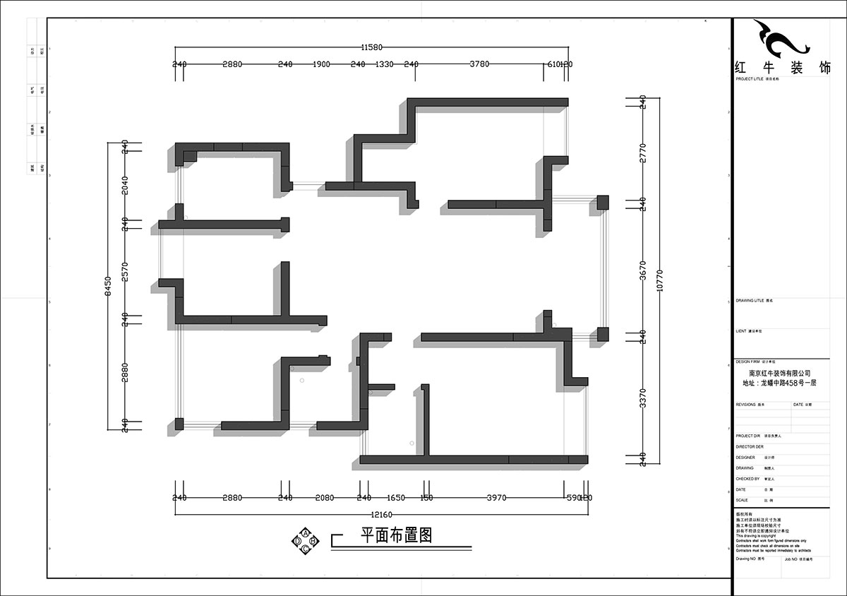 張智猿｜啟迪城博園1-302-114㎡-現(xiàn)代風(fēng)格｜3室2廳1衛(wèi)｜新房裝修｜定制家｜全包17萬｜00_01原始結(jié)構(gòu)圖