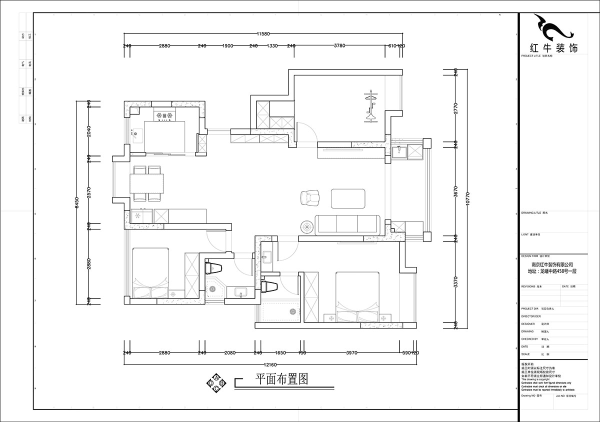 張智猿｜啟迪城博園1-302-114㎡-現(xiàn)代風(fēng)格｜3室2廳1衛(wèi)｜新房裝修｜定制家｜全包17萬｜00_02平面布置圖